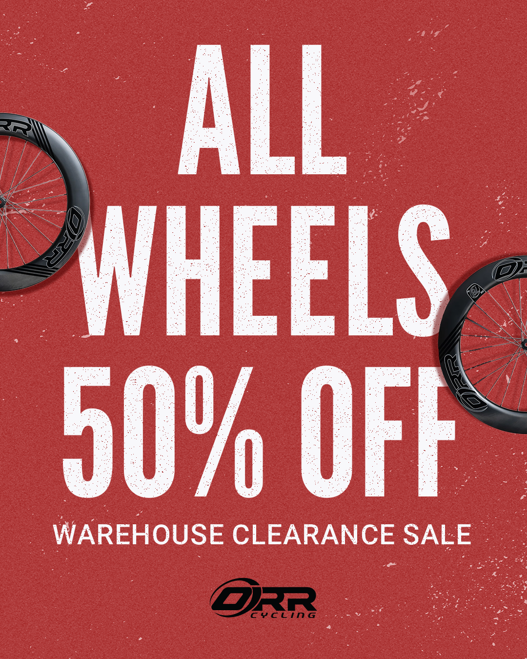 ORR Cycling ad — warehouse clearance sale