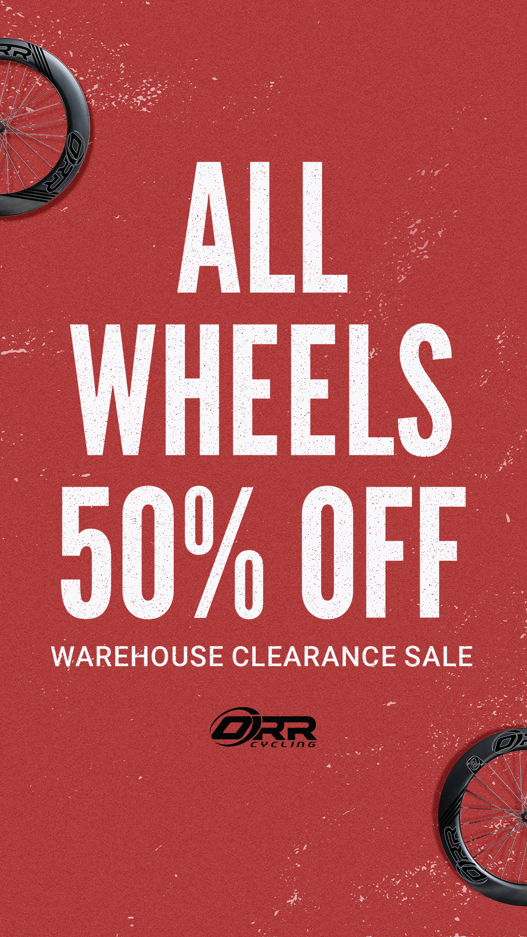 ORR Cycling ad — warehouse clearance sale